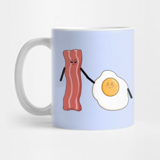 Cute Breakfast bacon and egg digital art Mug